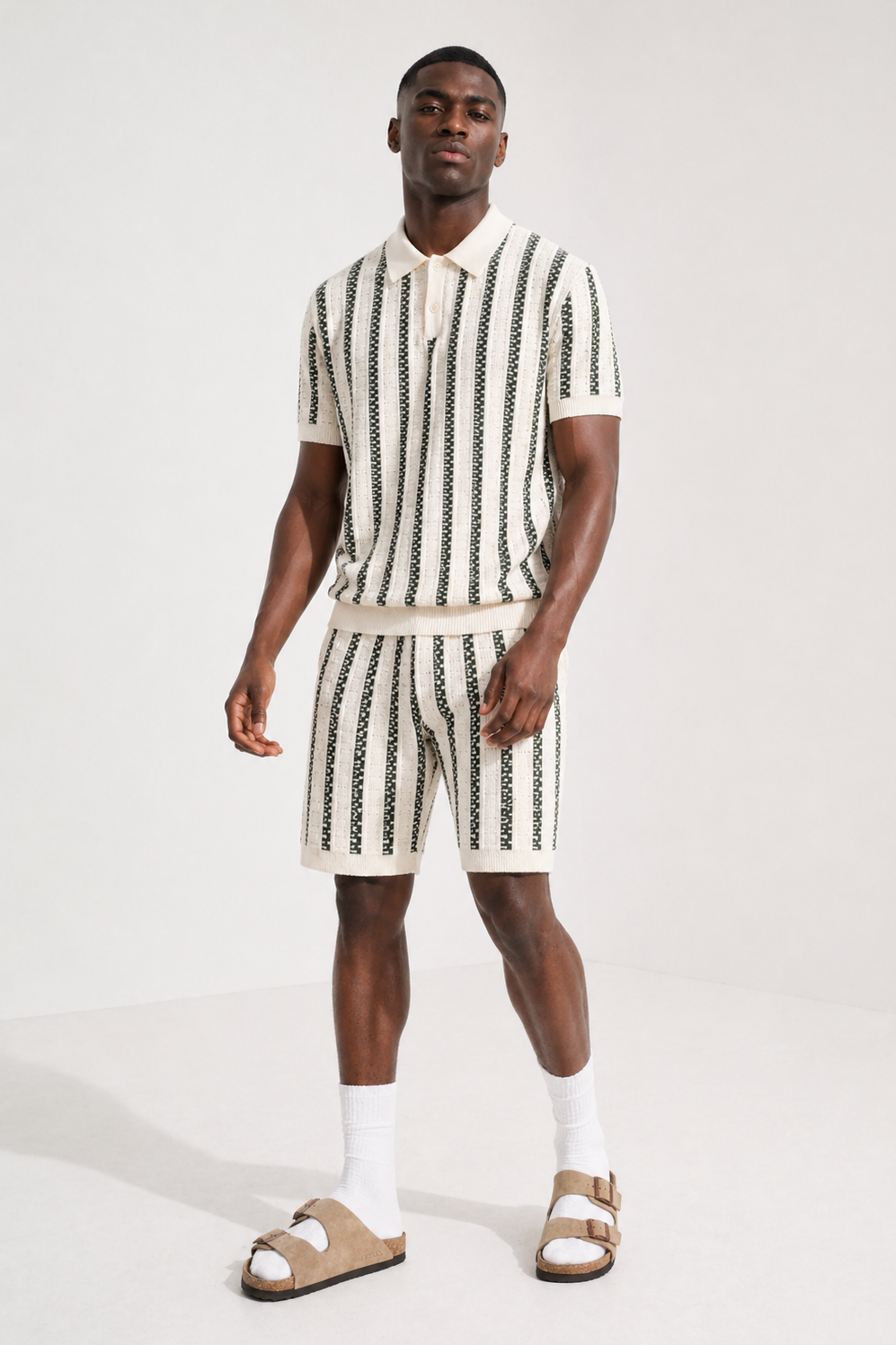 Striped Knit Shorts