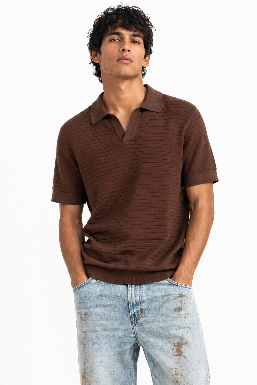 Knit Collared Shirt