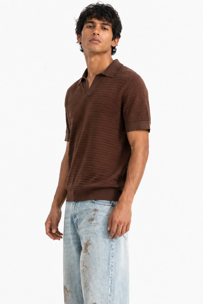 Knit Collared Shirt