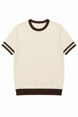 Knit Contrast Hem Shirt