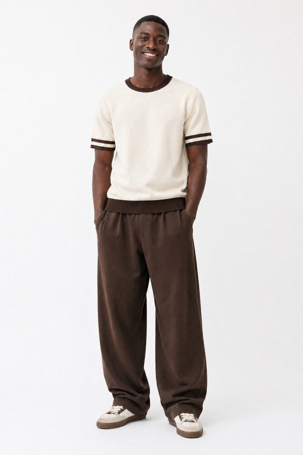 Knit Contrast Hem Shirt