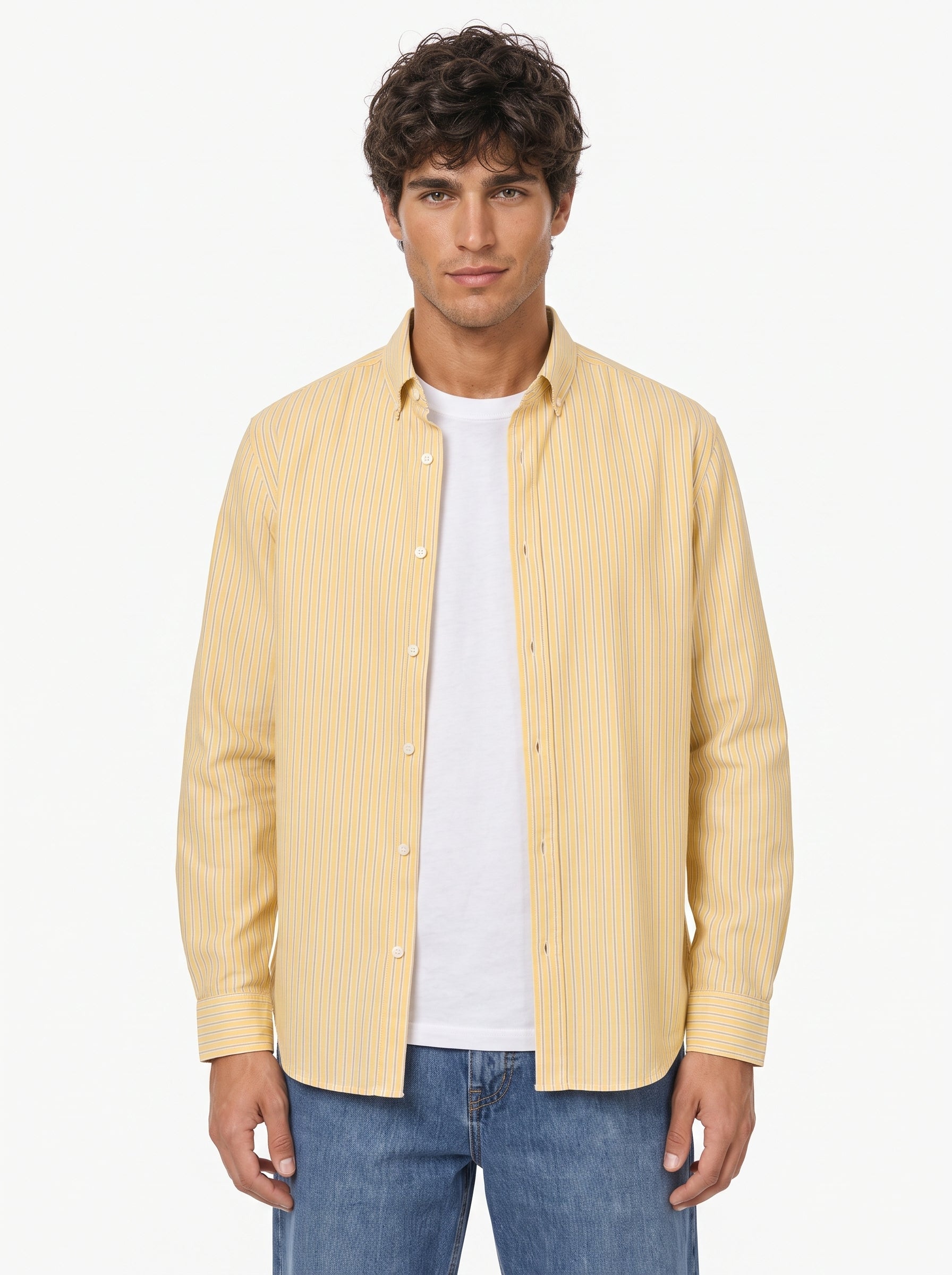 Striped Long Sleeve Button Down Shirt