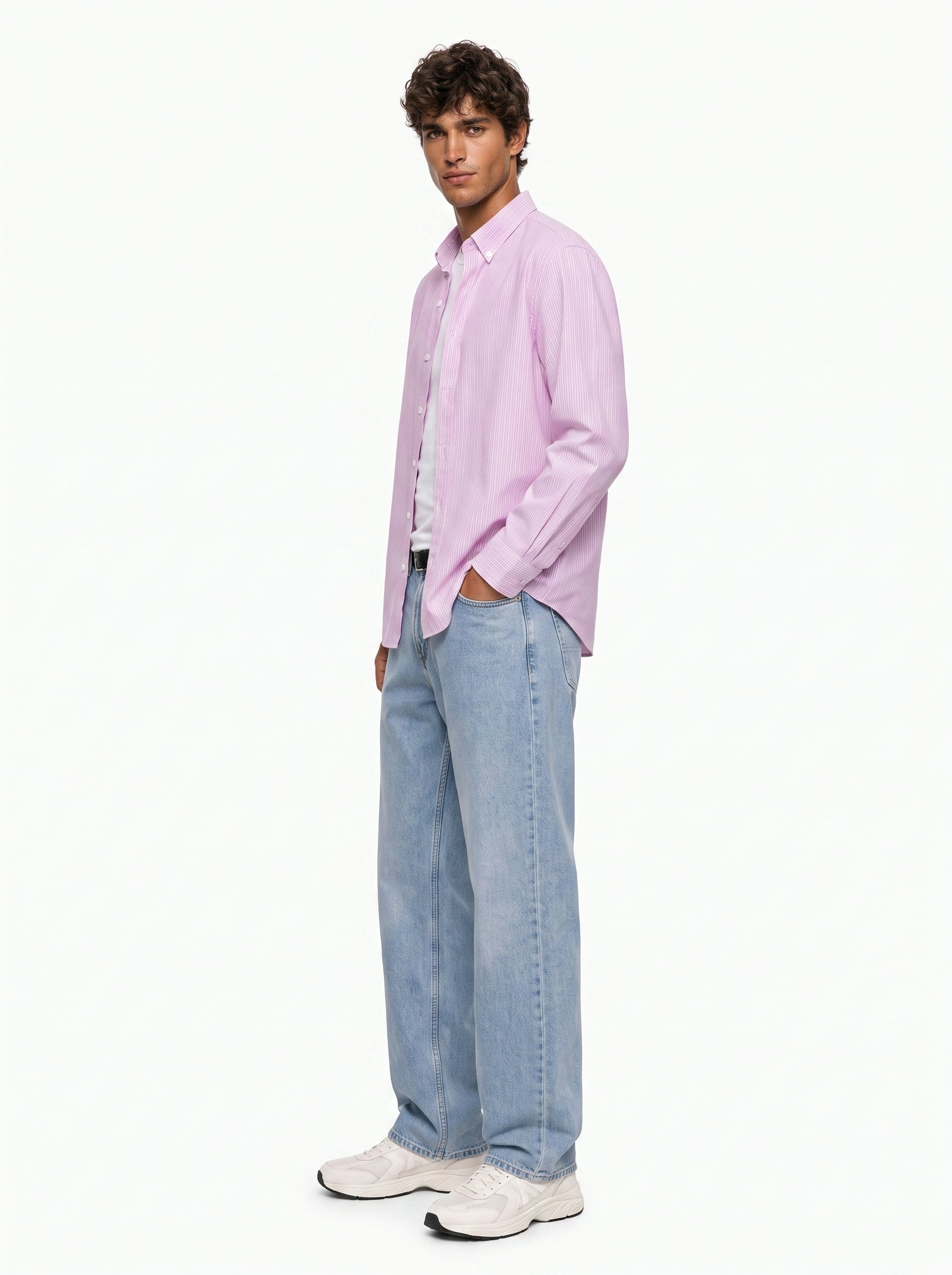 Striped Long Sleeve Button Down Shirt