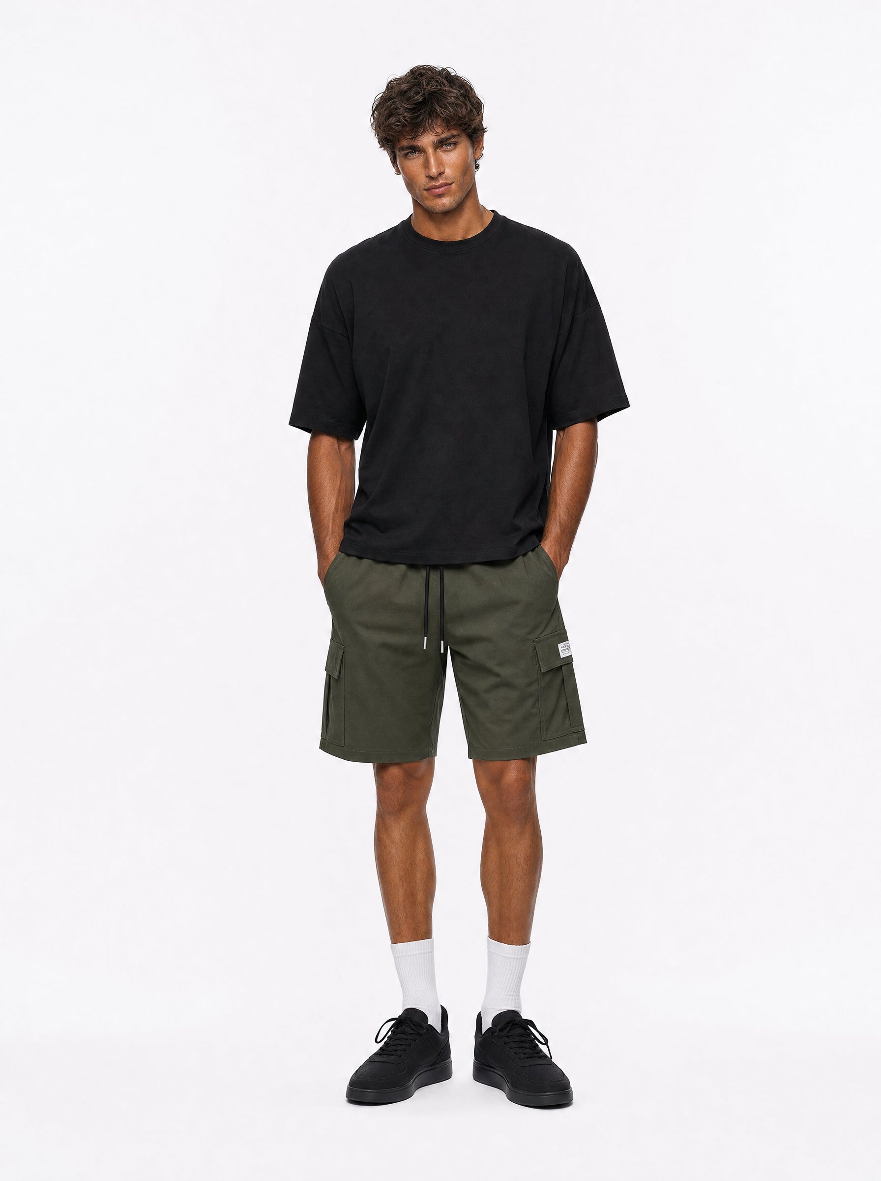 Drawstring Cargo Shorts