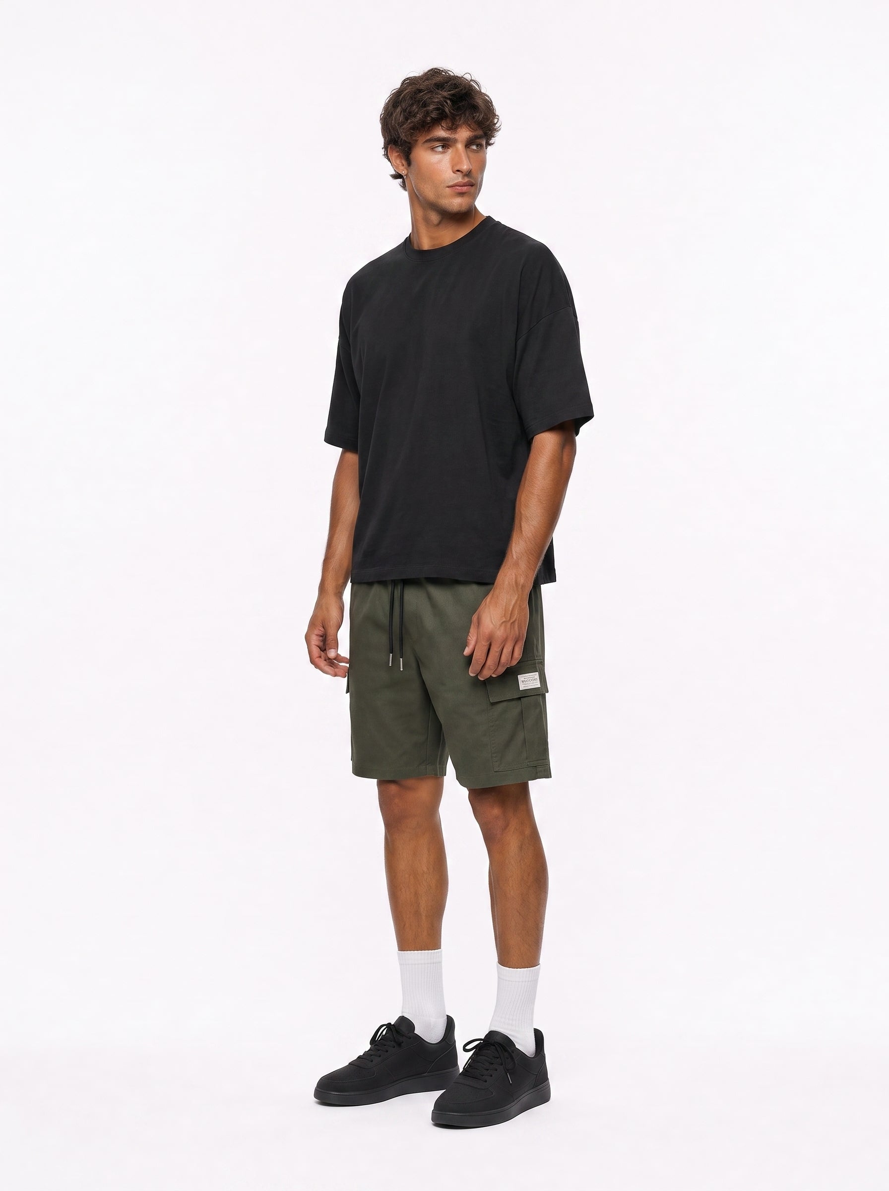 Drawstring Cargo Shorts