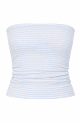 Striped Knit Bandeau Top