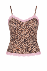Leopard and Lace Tank Top