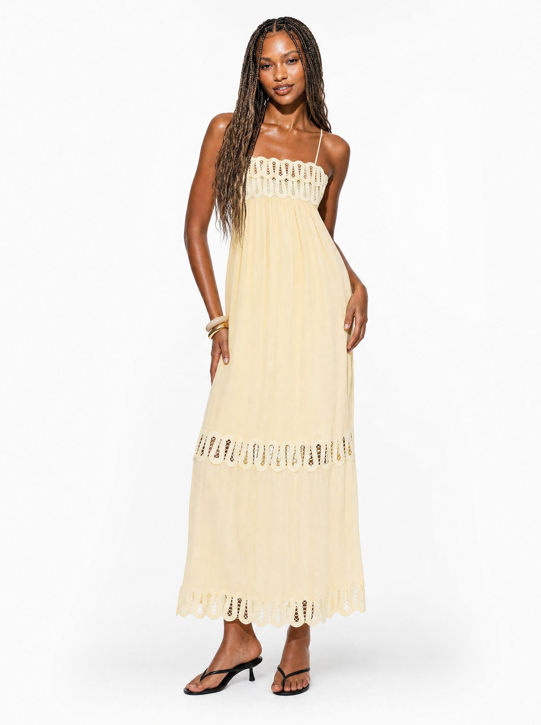 Embroidered Cami Maxi Dress