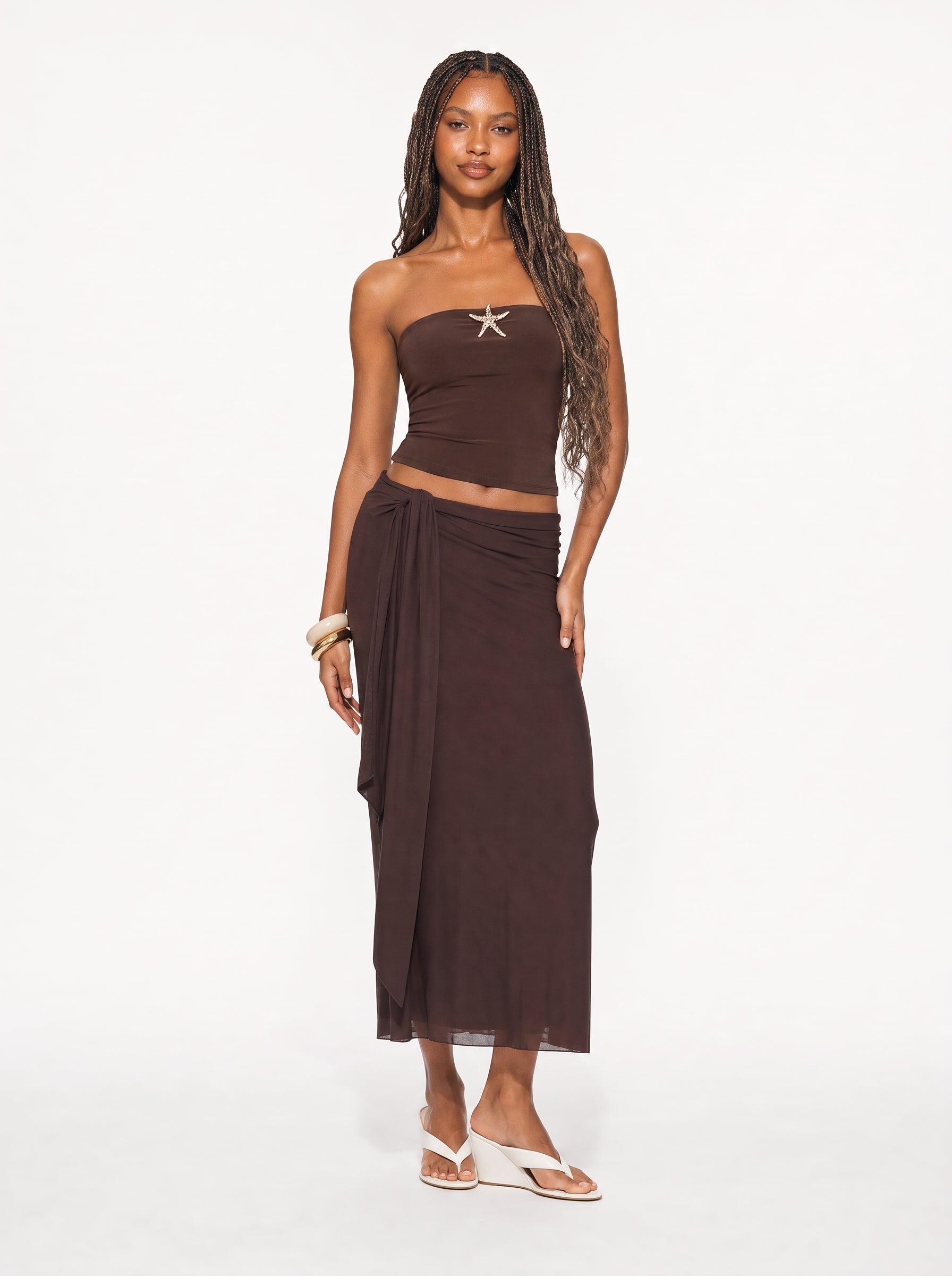 Starfish Embellished Tube Top