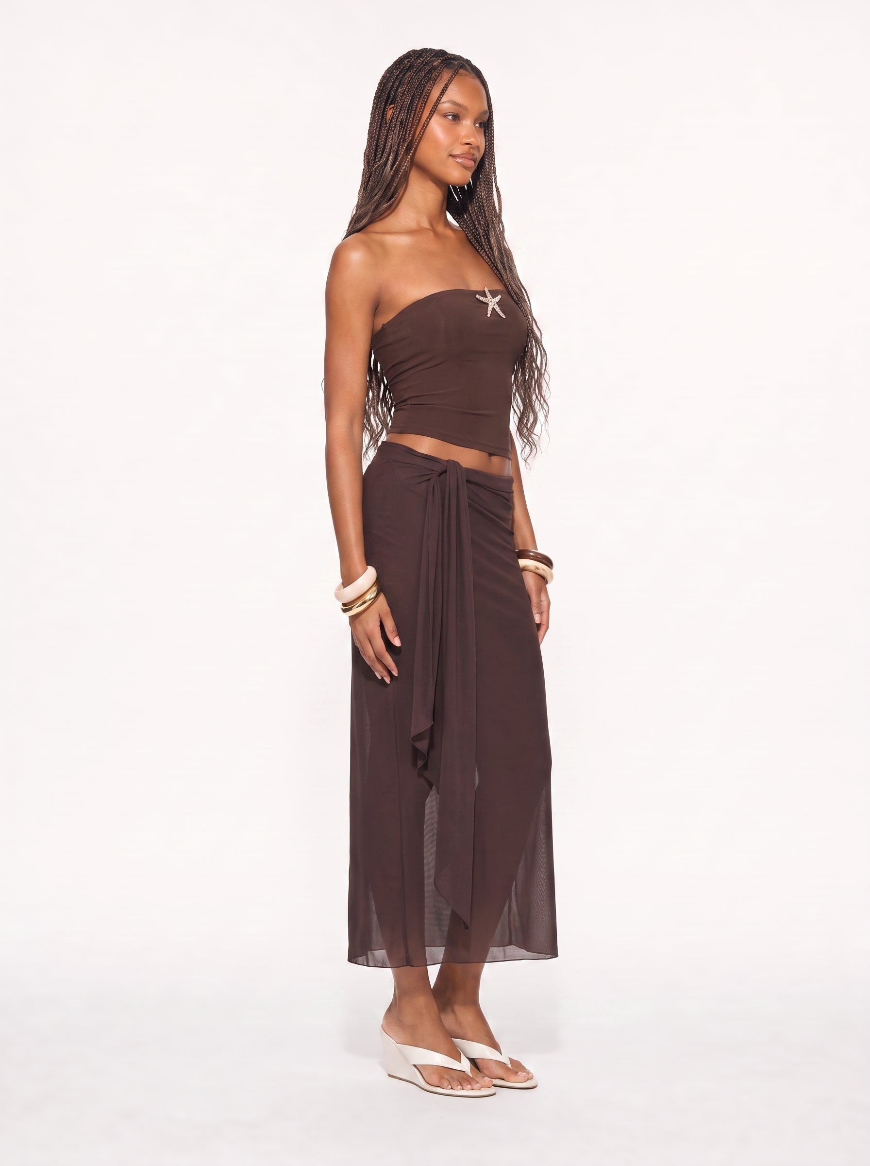 Starfish Embellished Tube Top