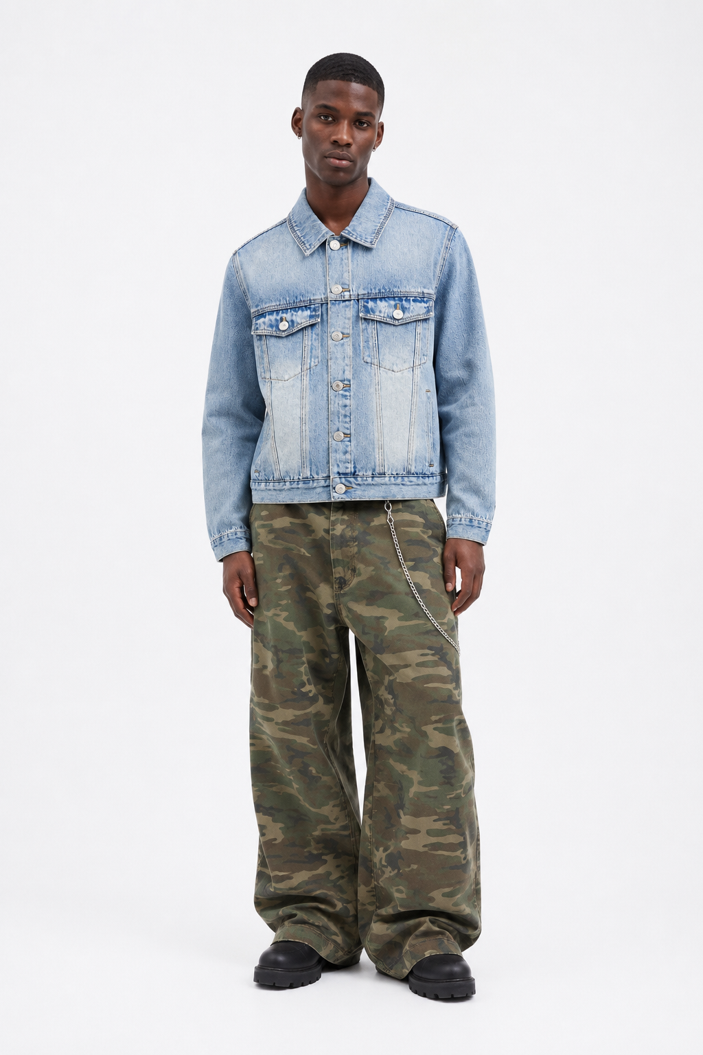 Washed Denim Trucker Jacket