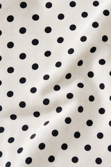 Polka Dot Drawstring Cropped Jacket