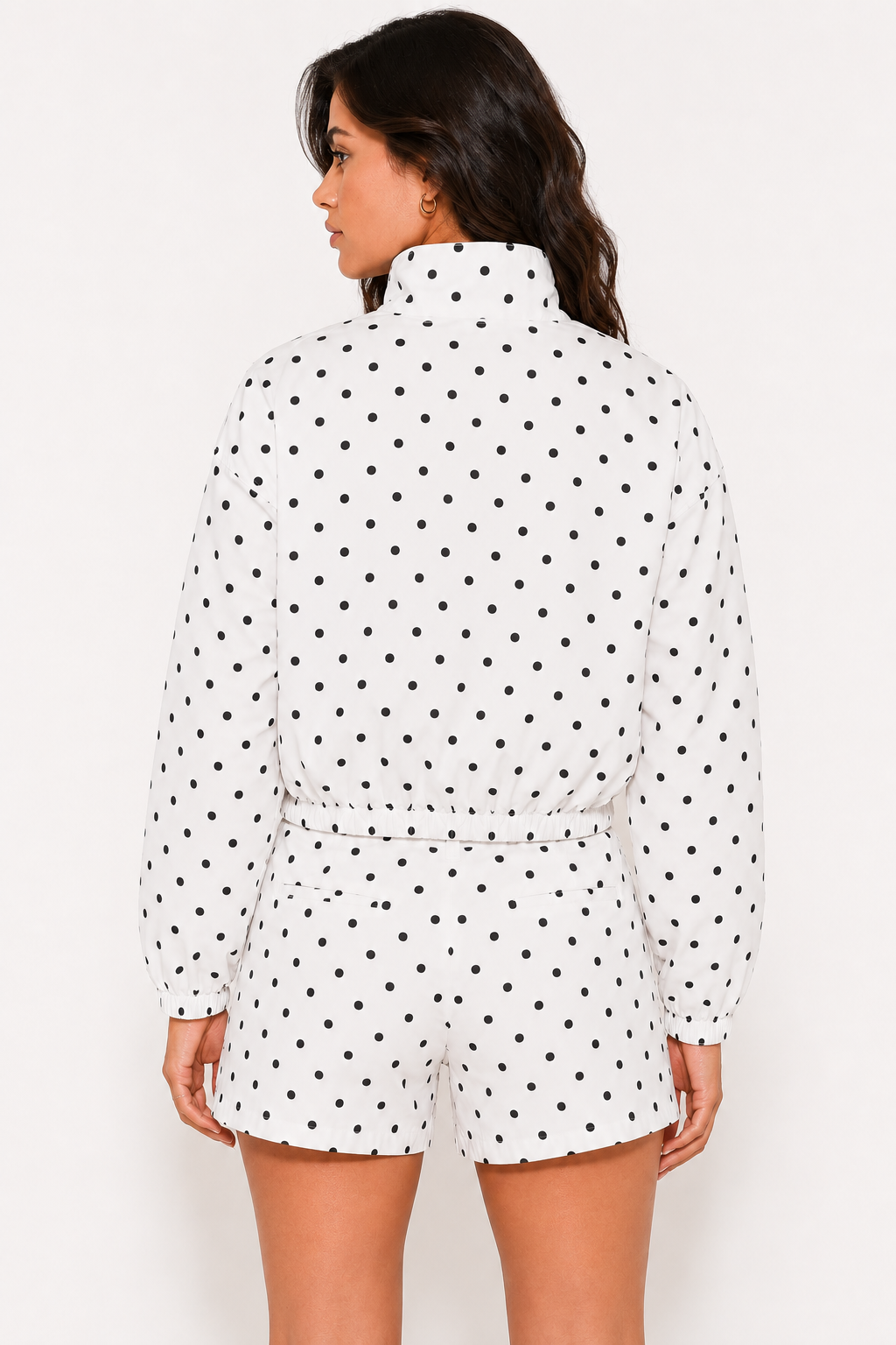 Polka Dot High-Waist Shorts