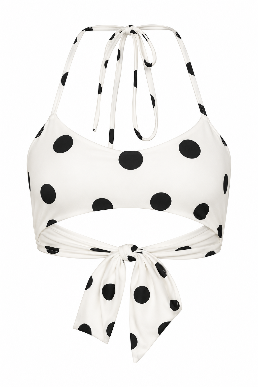 Polka Dot Halter Bandeau Top