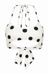 Polka Dot Halter Bandeau Top