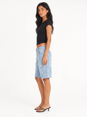 Denim Bermuda Shorts