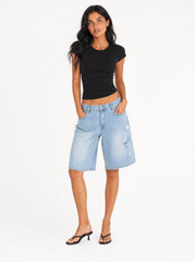 Denim Bermuda Shorts