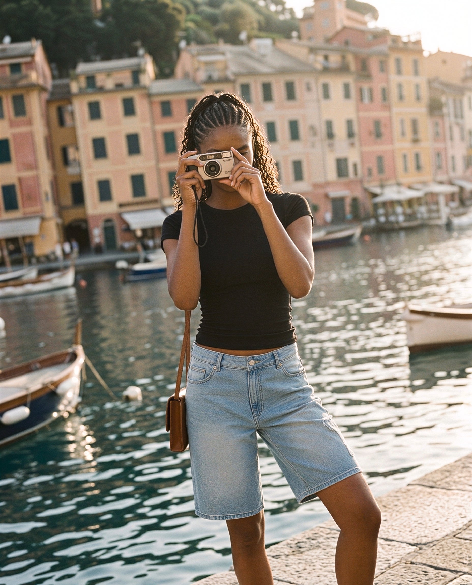 Denim Bermuda Shorts