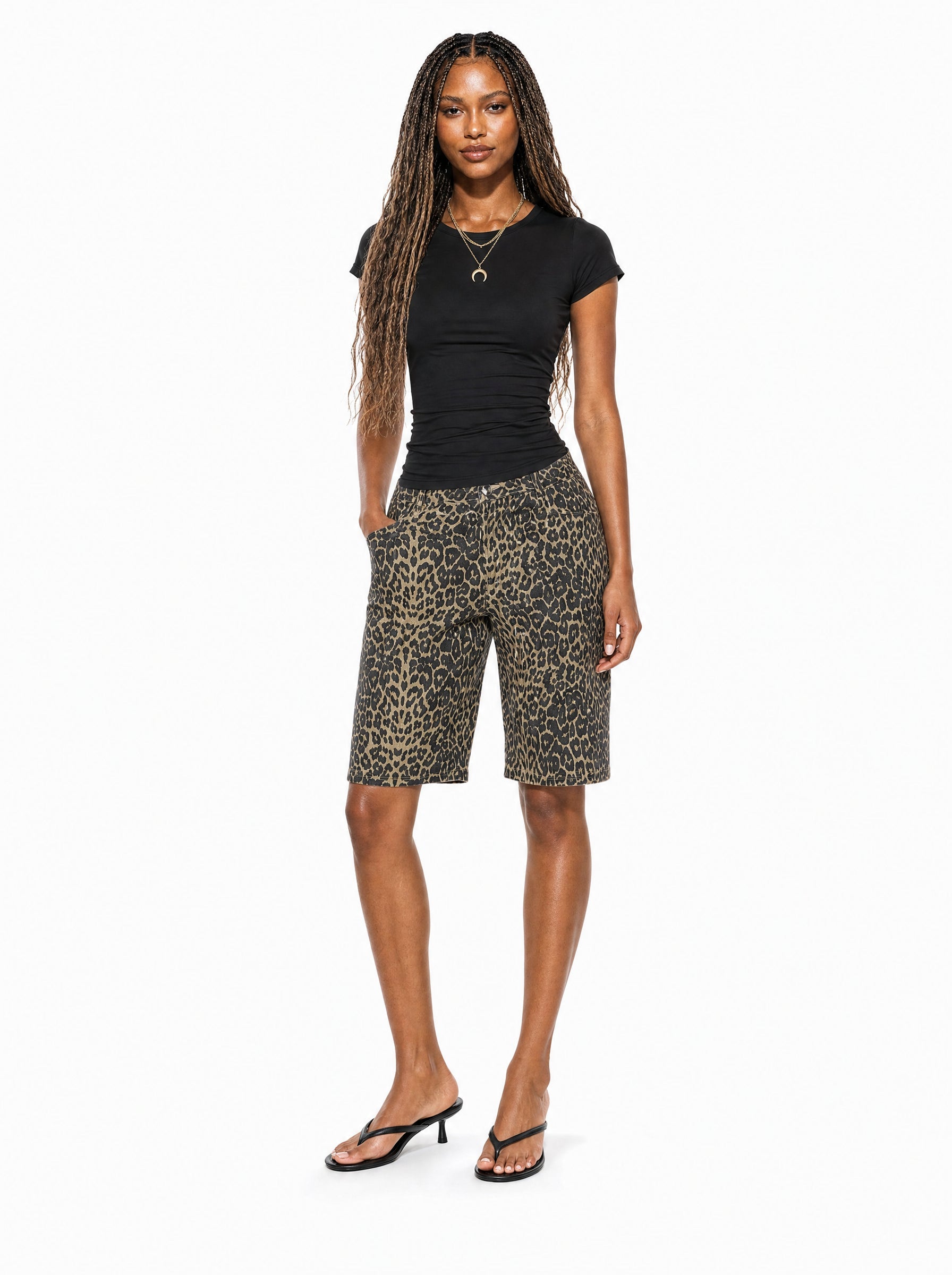 Denim Bermuda Shorts