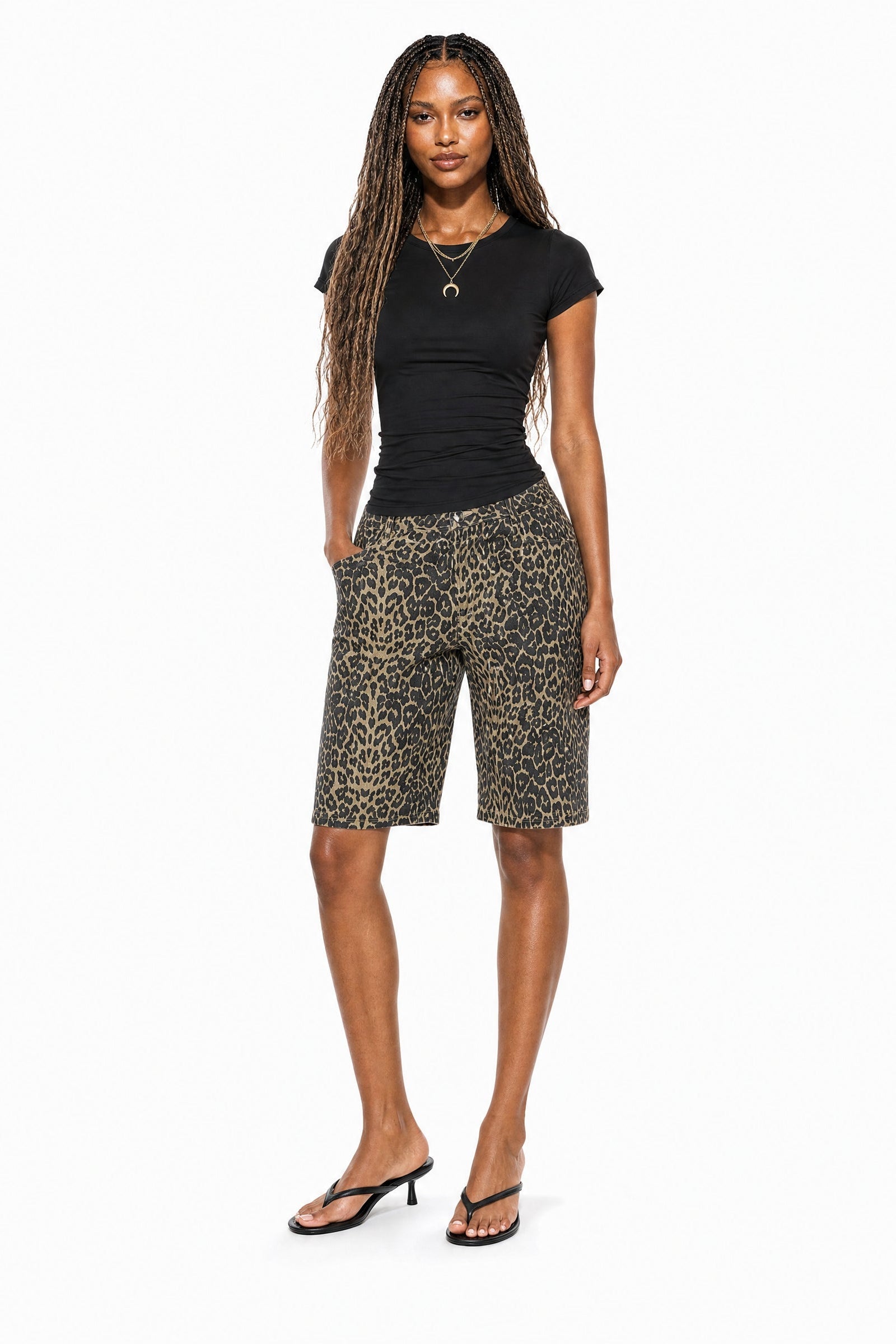 Denim Bermuda Shorts