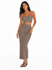 Printed Maxi Skirt And Tank Top Set