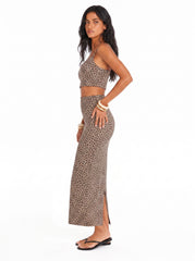 Printed Maxi Skirt And Tank Top Set