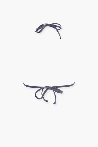 Denim Triangle Bikini Top