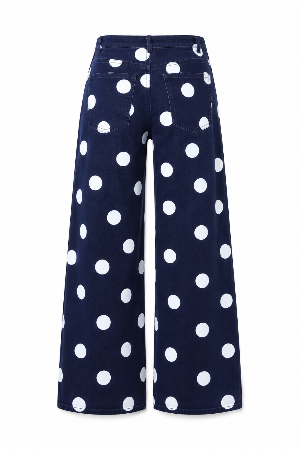 Polka Dot Wide Leg Jeans