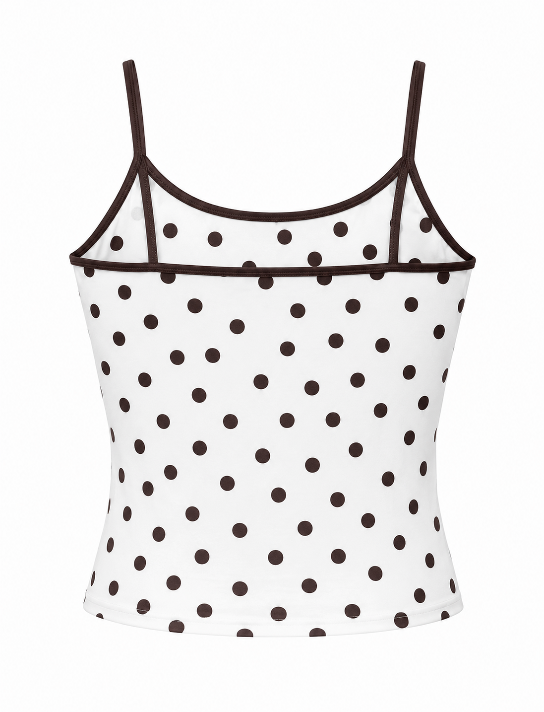 Polka Dot Contrast Trim Cami Top