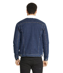 Sherpa Collar Dark Blue Denim Jacket