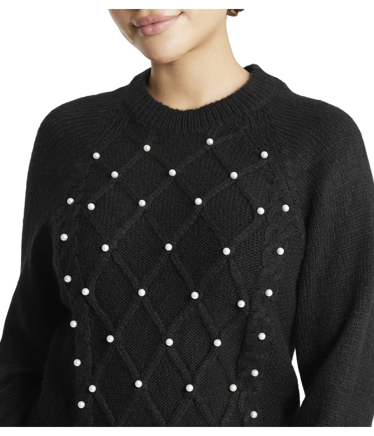Embellished Cable Pullover