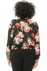 Plus Size Chiffon Floral Top