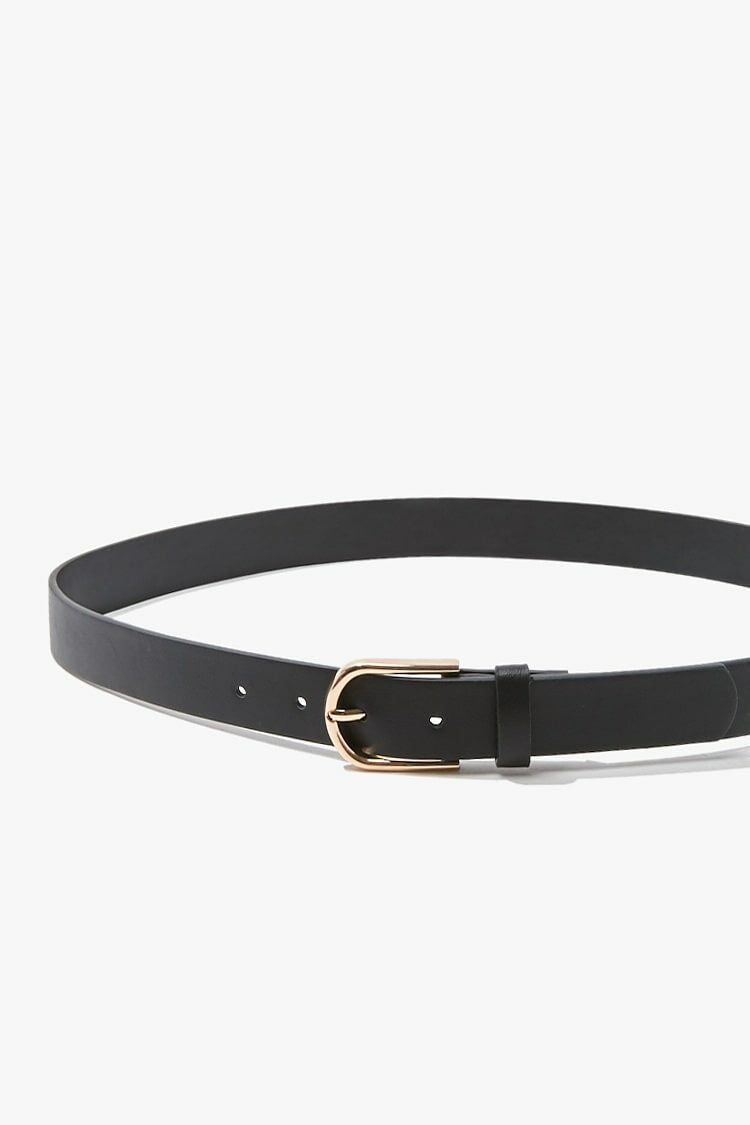 Faux Leather Buckle Belt