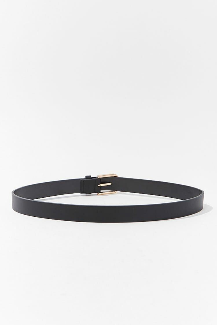 Faux Leather Buckle Belt