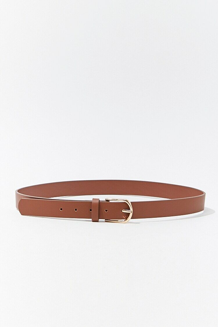 Faux Leather Buckle Belt