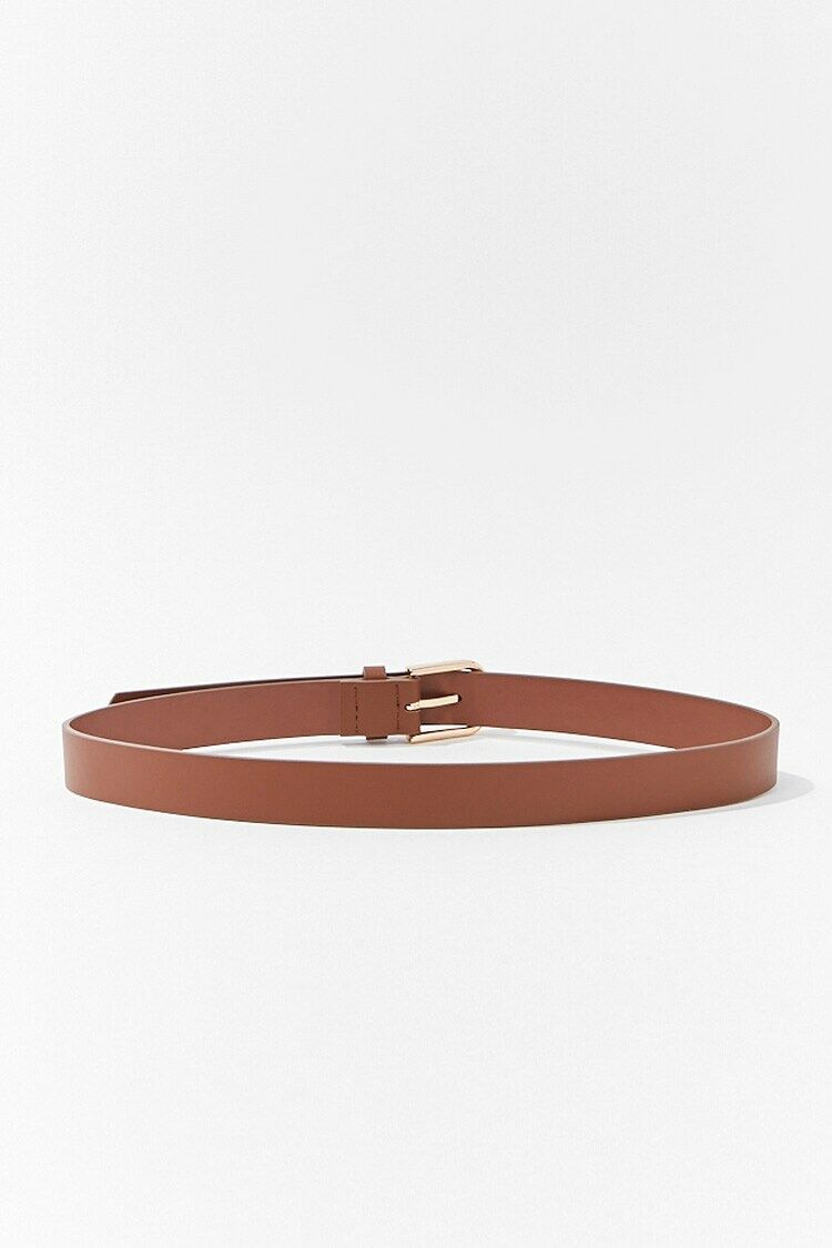 Faux Leather Buckle Belt