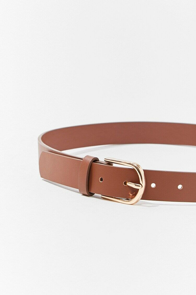 Faux Leather Buckle Belt