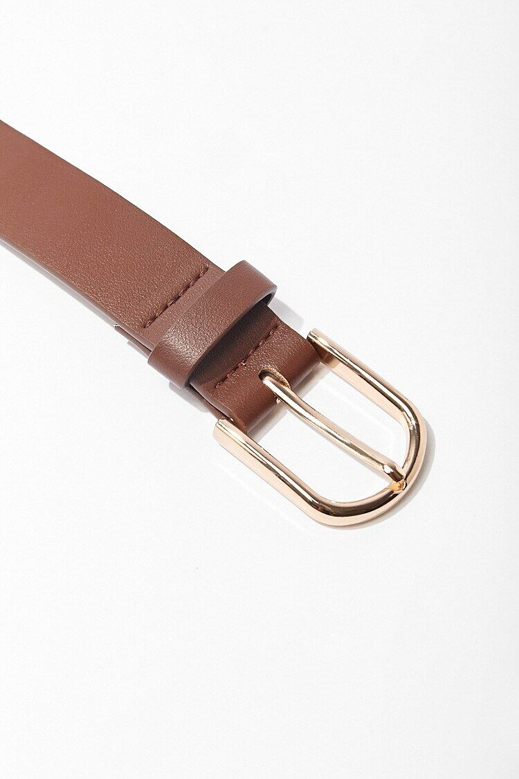 Faux Leather Buckle Belt