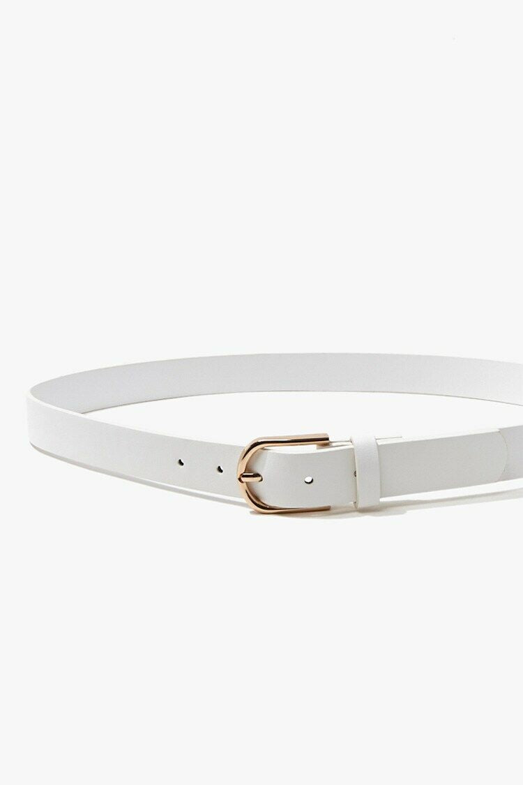 Faux Leather Buckle Belt