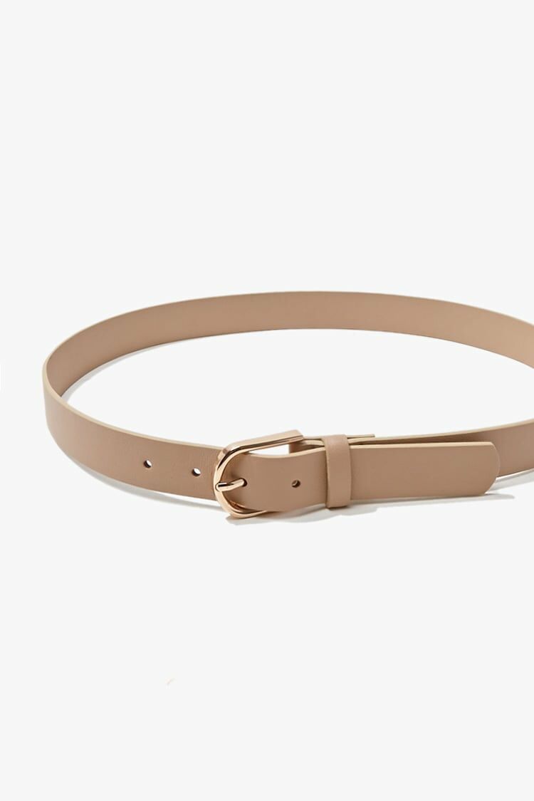 Faux Leather Buckle Belt