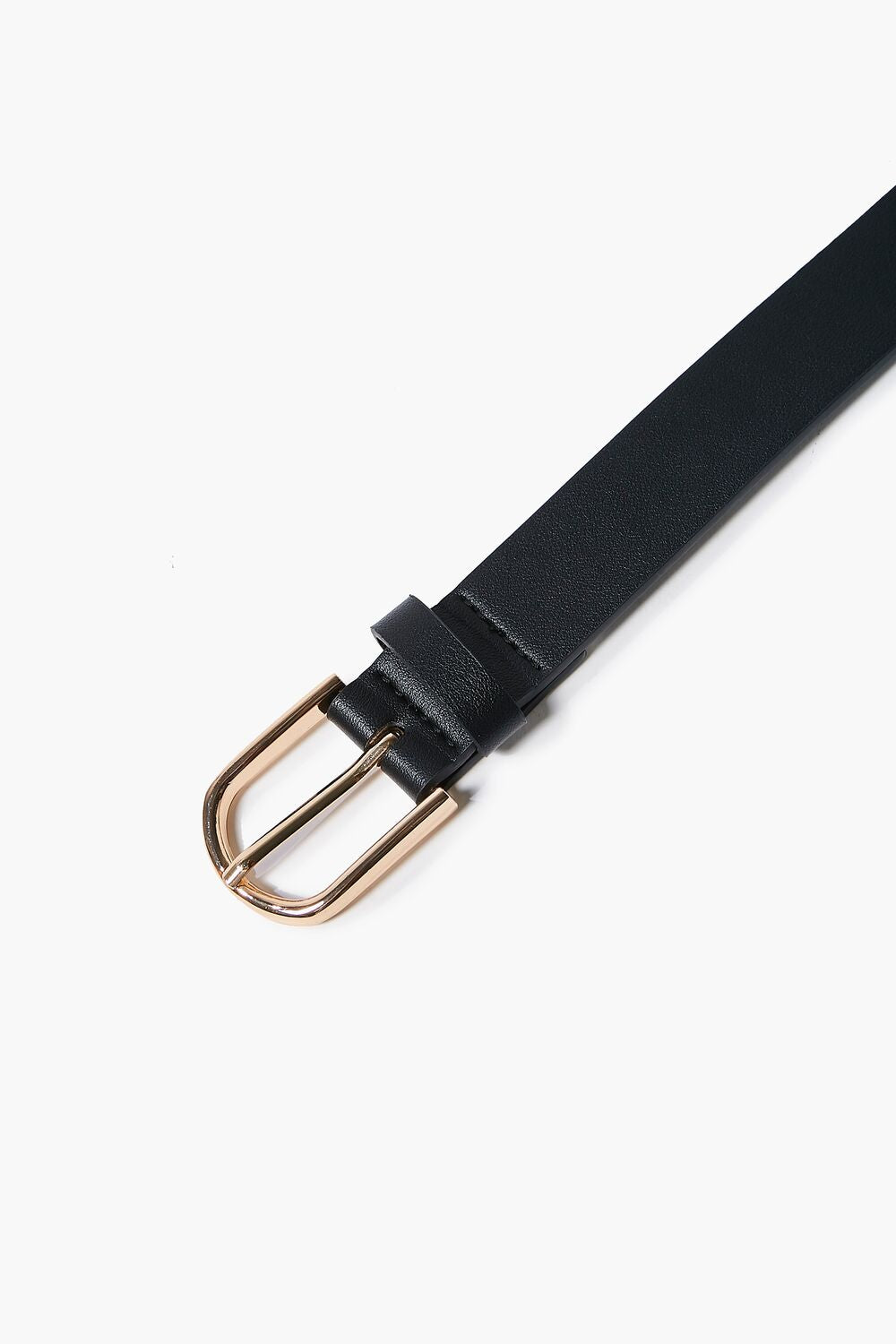 Faux Leather Buckle Belt