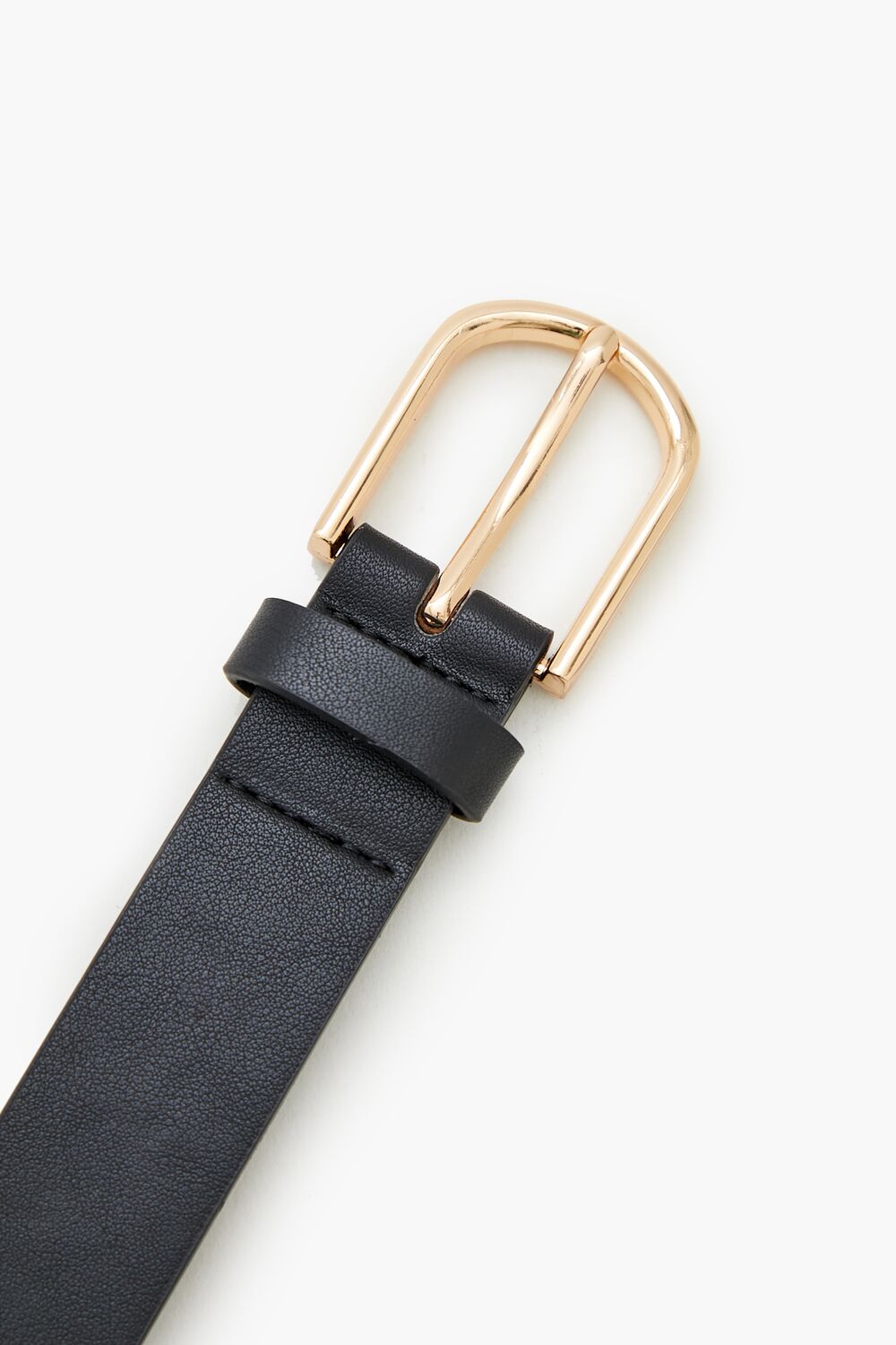 Faux Leather Buckle Belt