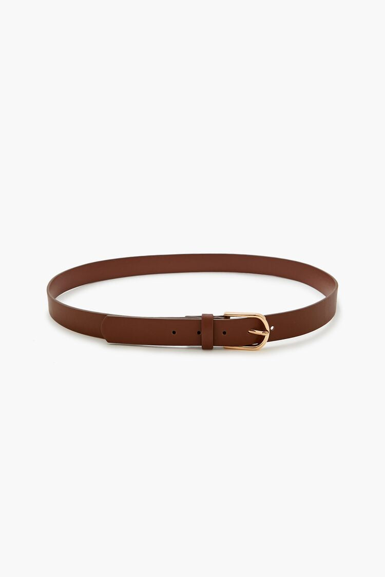 Faux Leather Buckle Belt