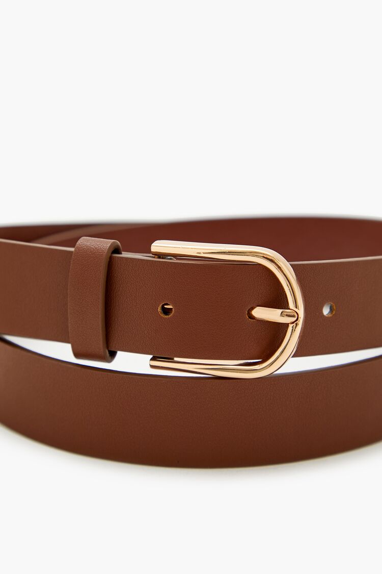 Faux Leather Buckle Belt