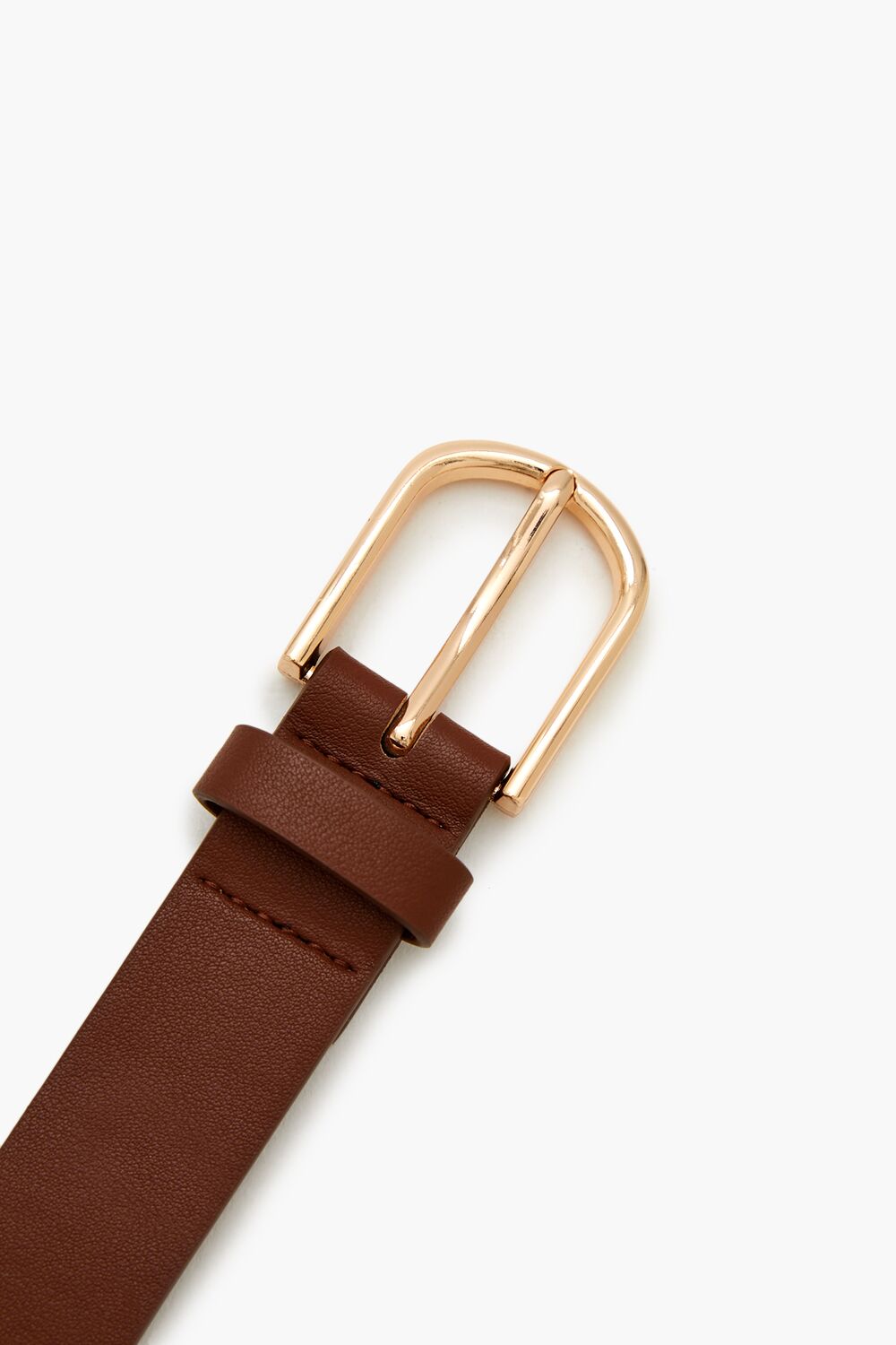 Faux Leather Buckle Belt
