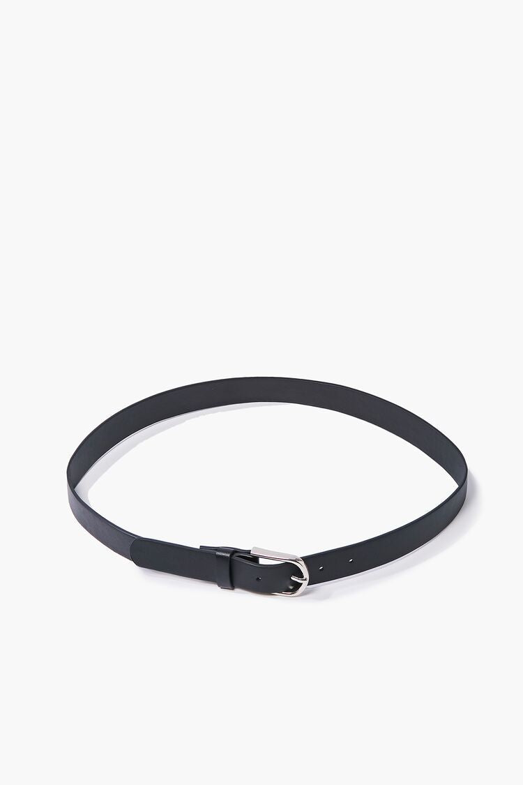 Faux Leather Buckle Belt