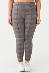 Plus Size Houndstooth Print Leggings