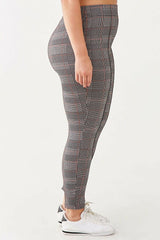 Plus Size Houndstooth Print Leggings