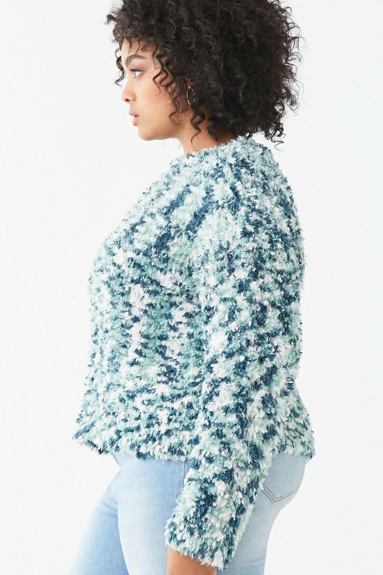 Plus Size Fuzzy Chenille Sweater