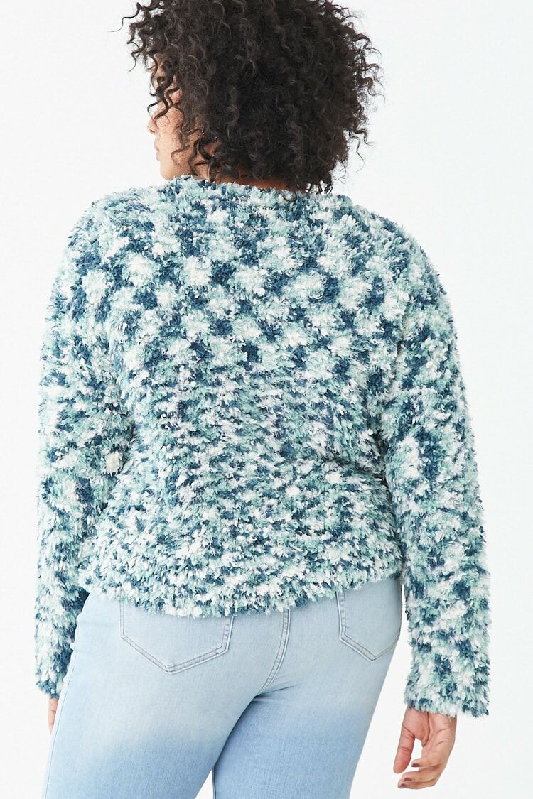 Plus Size Fuzzy Chenille Sweater
